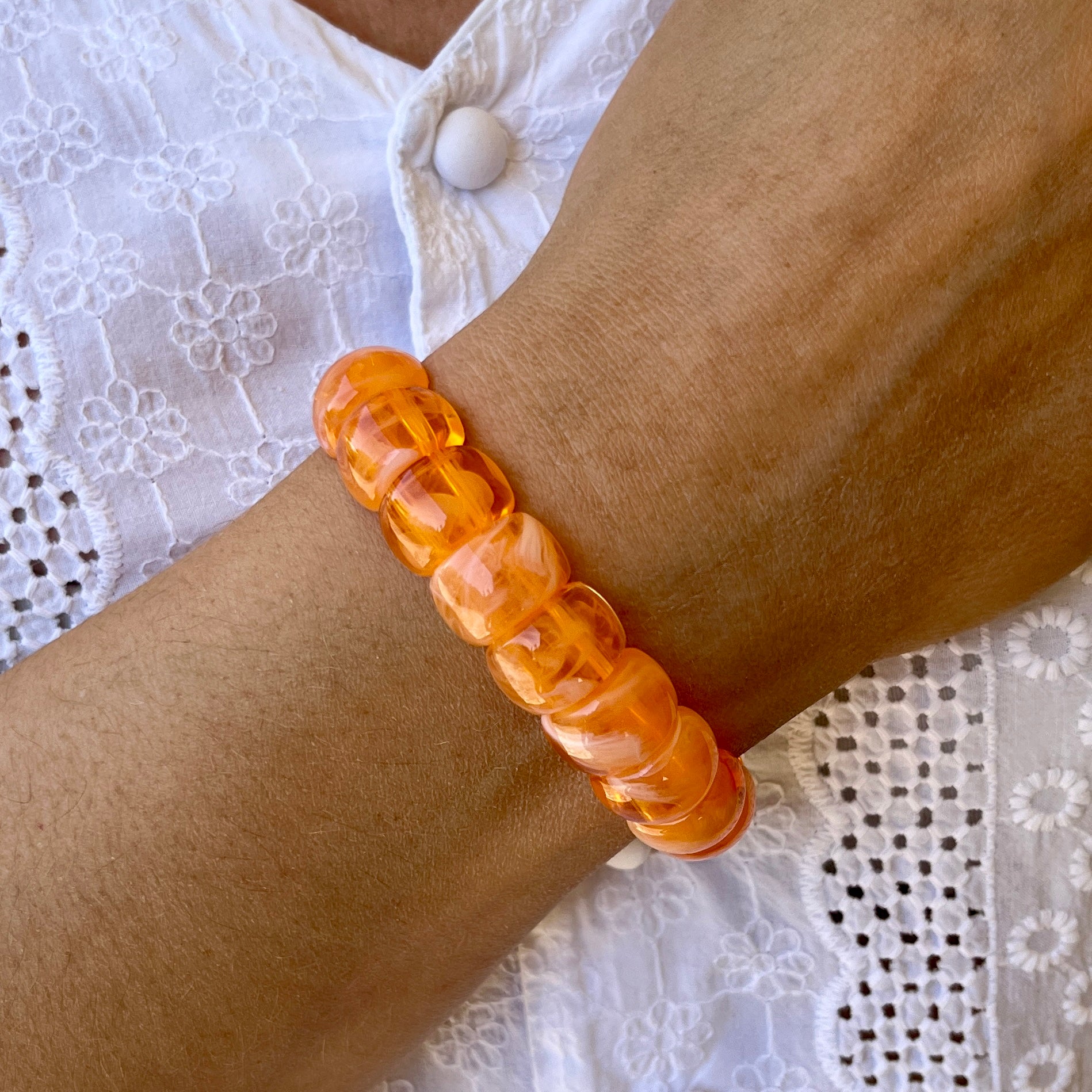 Bracelet élastique Mini-Fauve - Orange