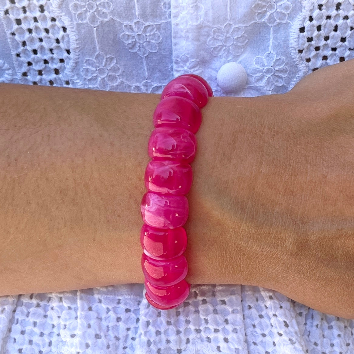 Bracelet élastique Mini-Fauve - Fuchsia
