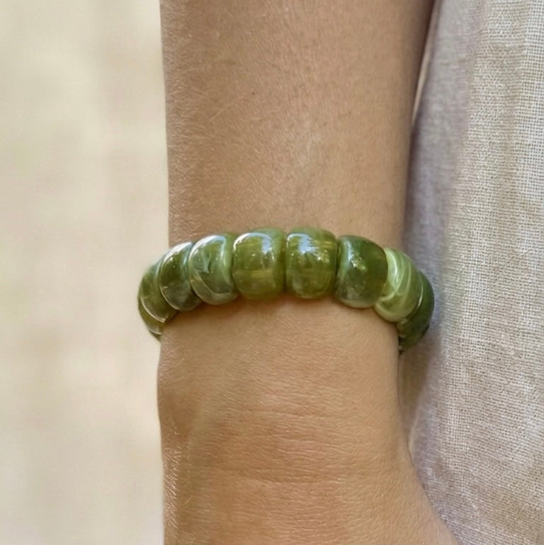 Bracelet élastique Mini-Fauve - Vert