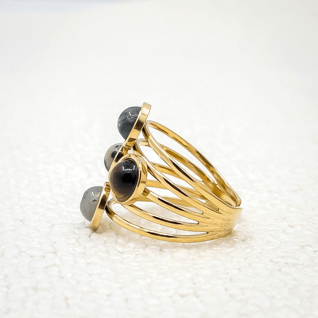 Bague réglable en pierres naturelles Diane