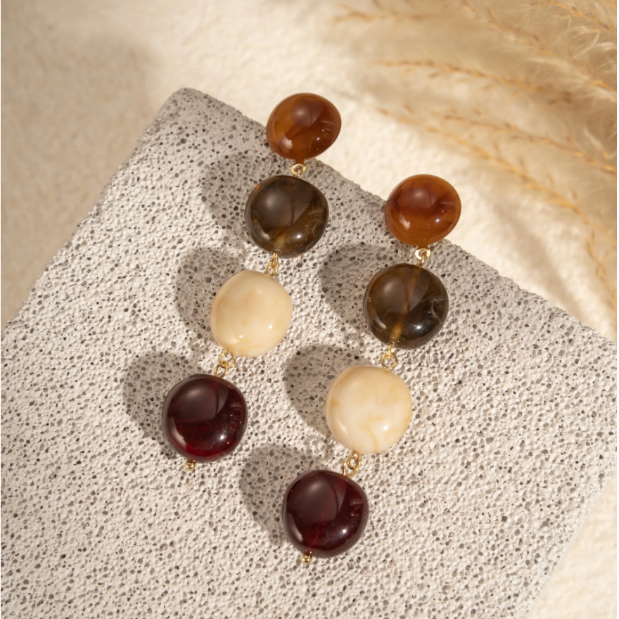 Boucles d'oreilles en résine Edith