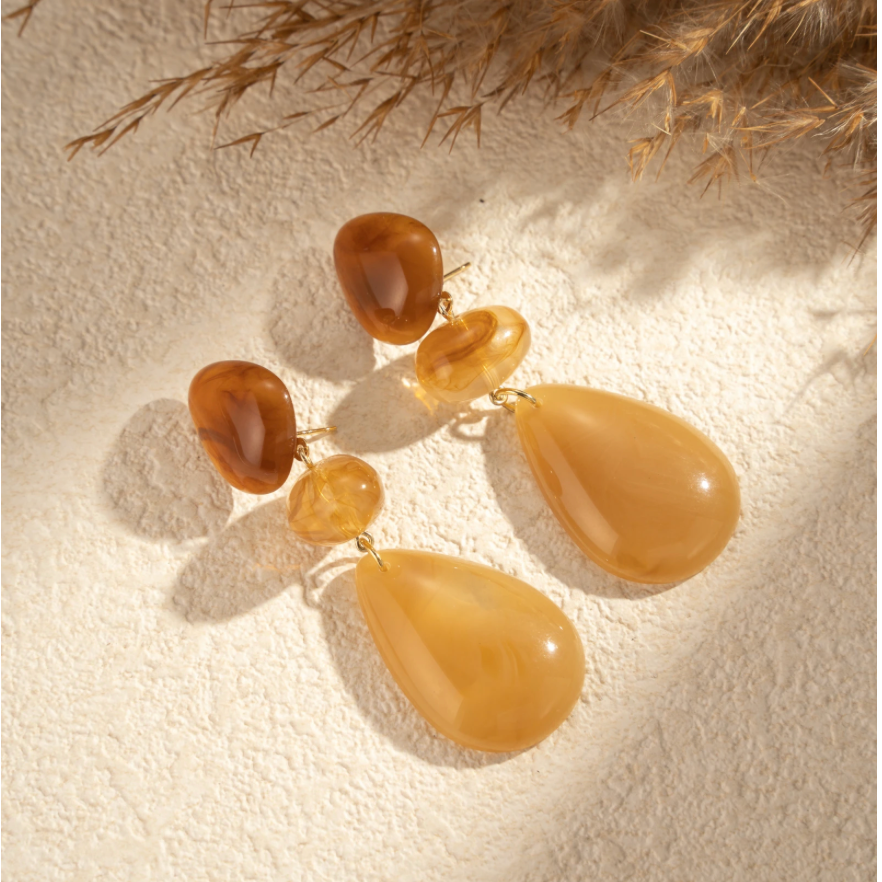 Boucles d'oreilles en résine Sixtine