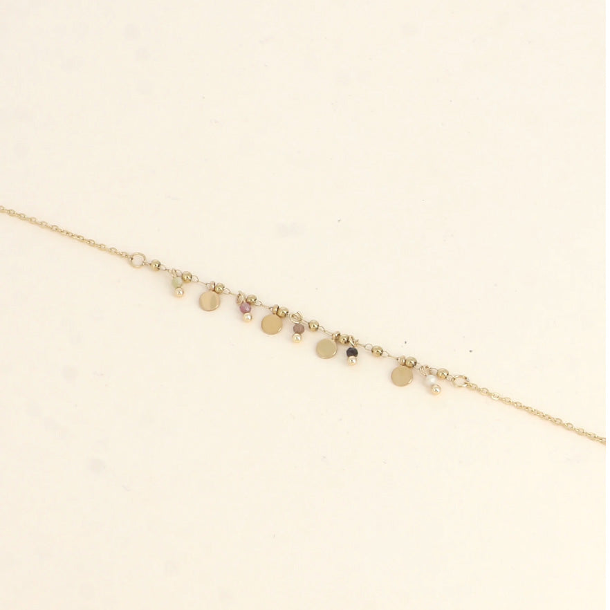 Bracelet breloques et perles en pierres naturelles Lison