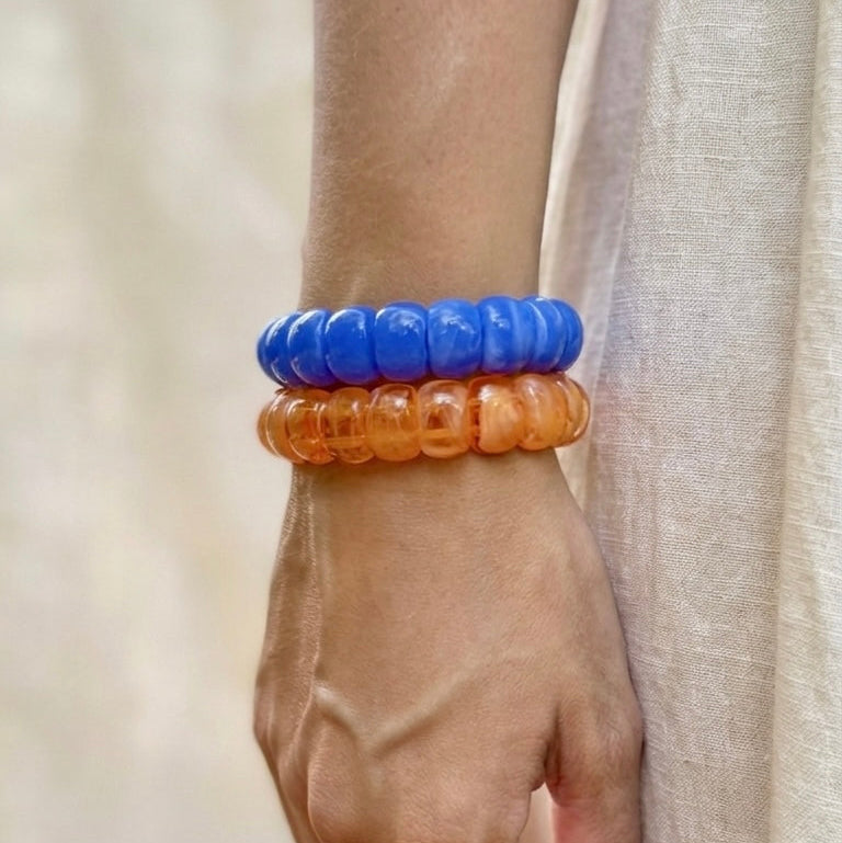 Bracelet élastique Mini-Fauve - Bleu