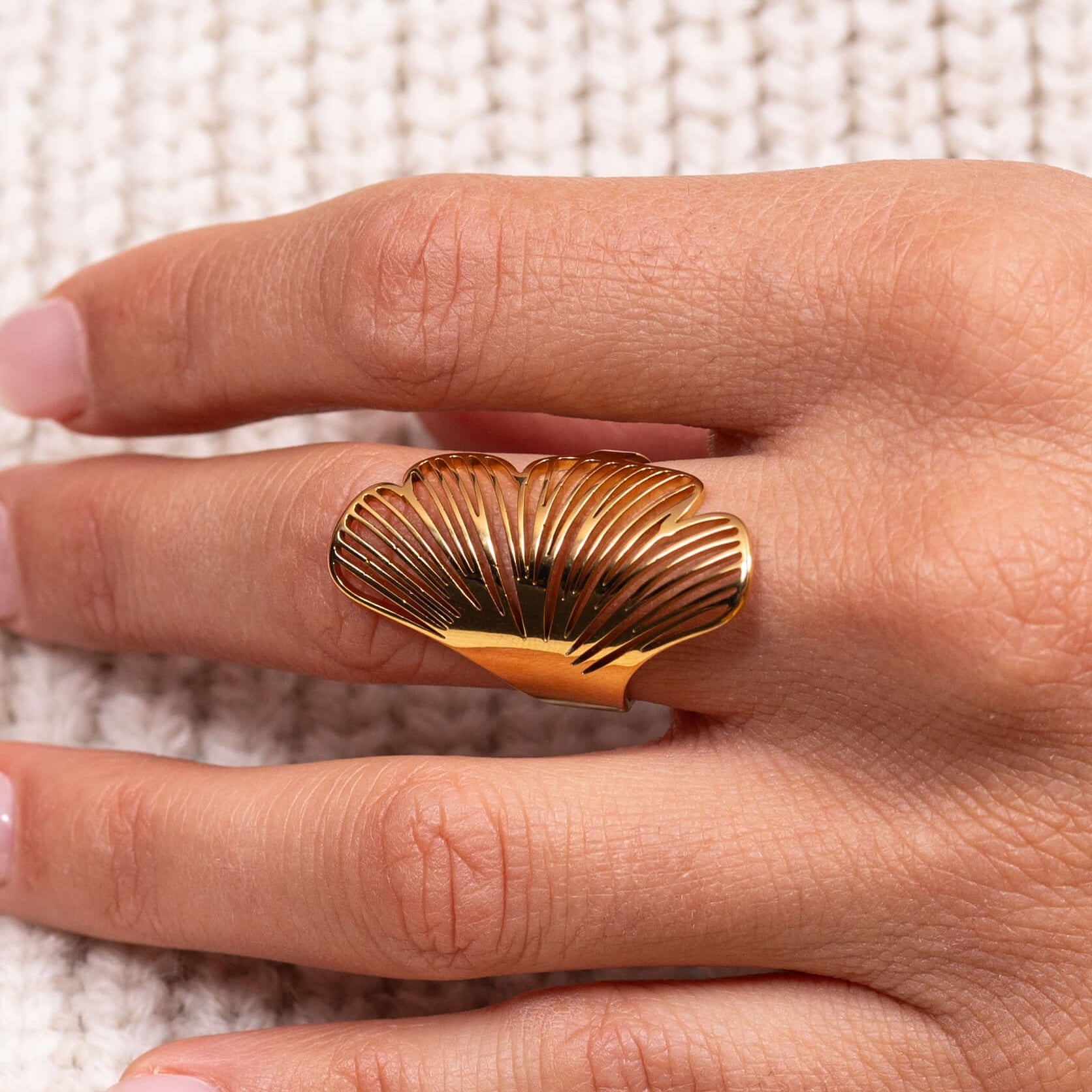 Bague ginkgo Apolline