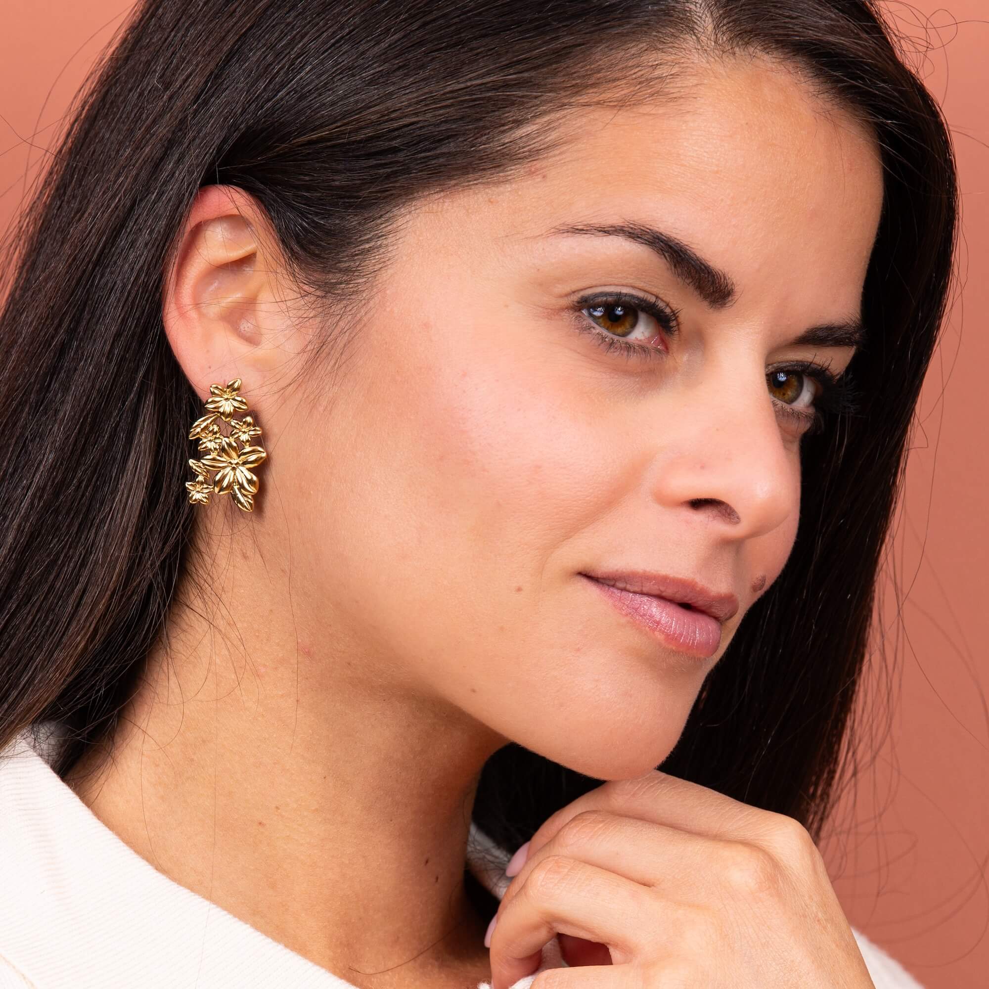 Boucles d'oreilles puces XL fleur Sofia