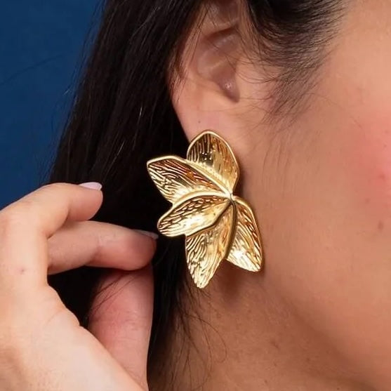 Boucles d'oreilles feuille Astrid