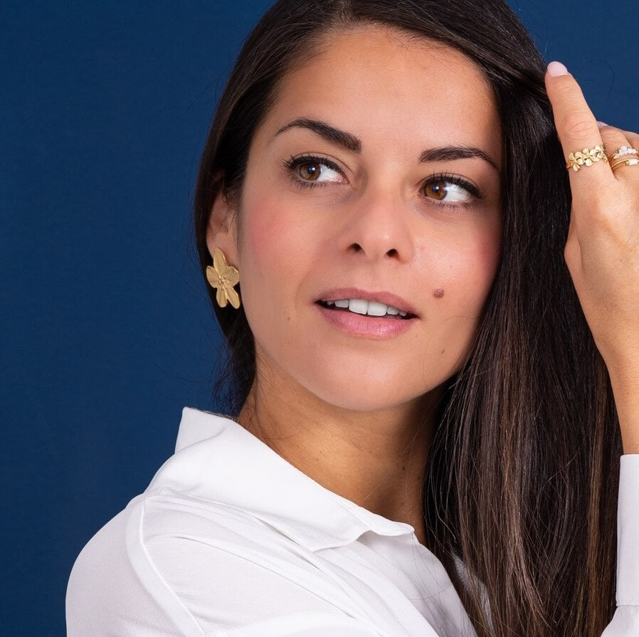 Boucles d'oreilles fleur Marguerite