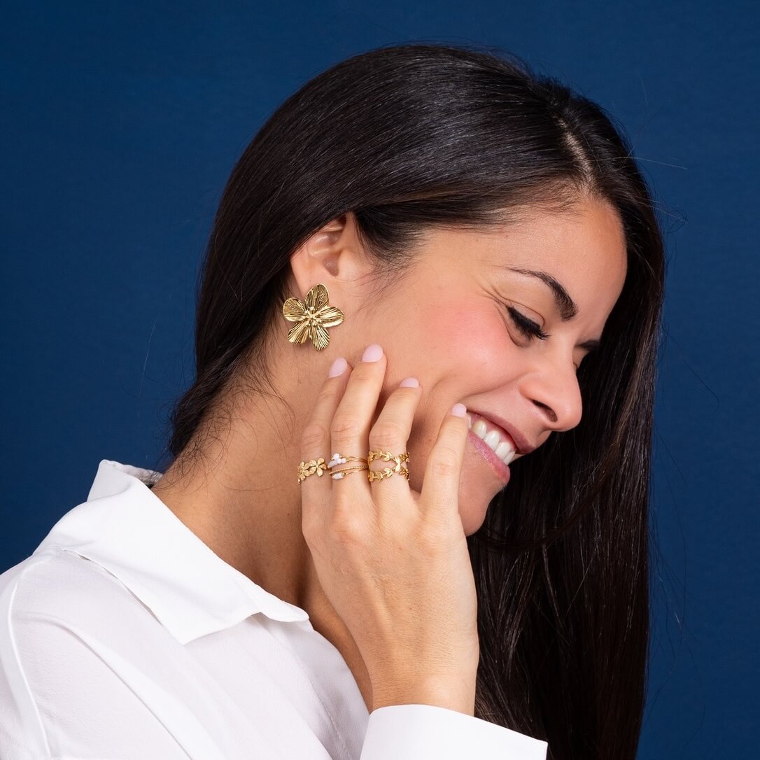 Boucles d'oreilles fleur Marguerite