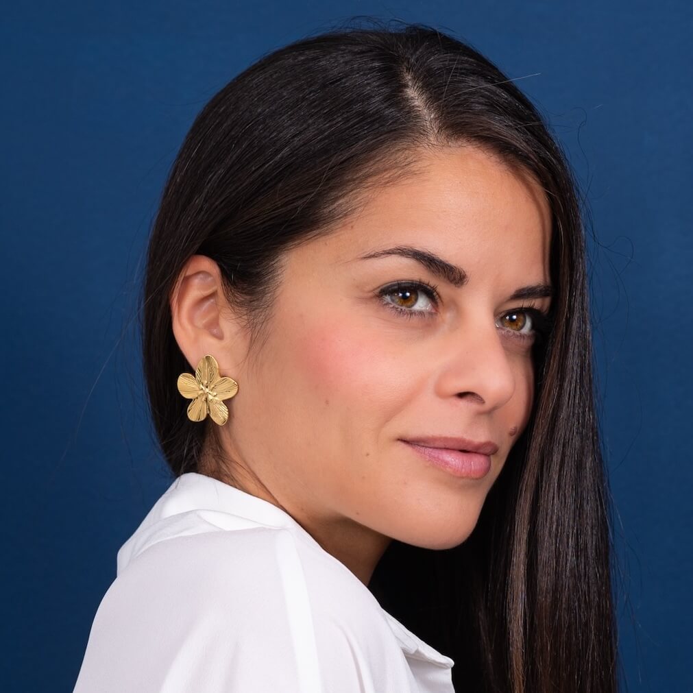Boucles d'oreilles fleur Marguerite