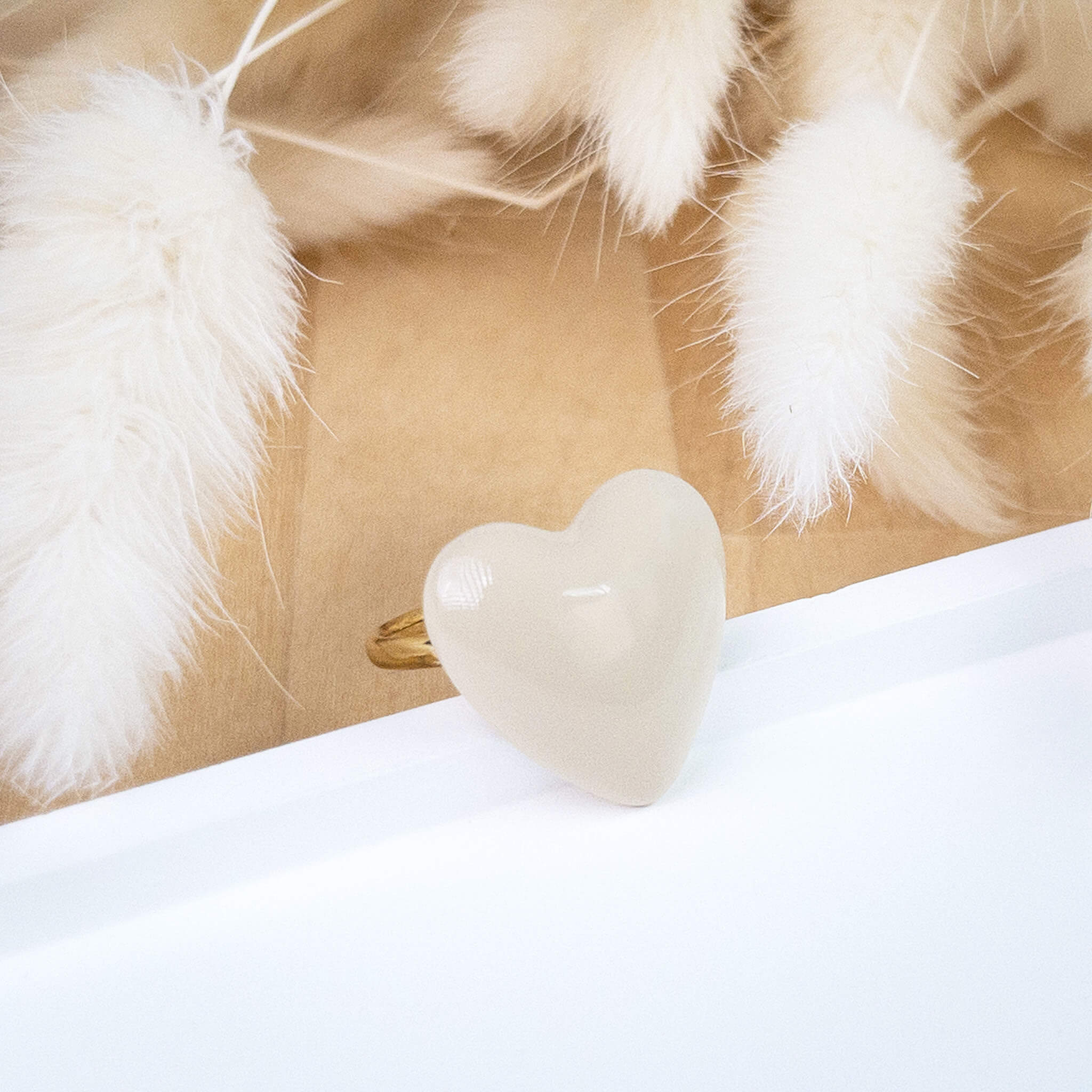 Bague coeur Valentine - Beige