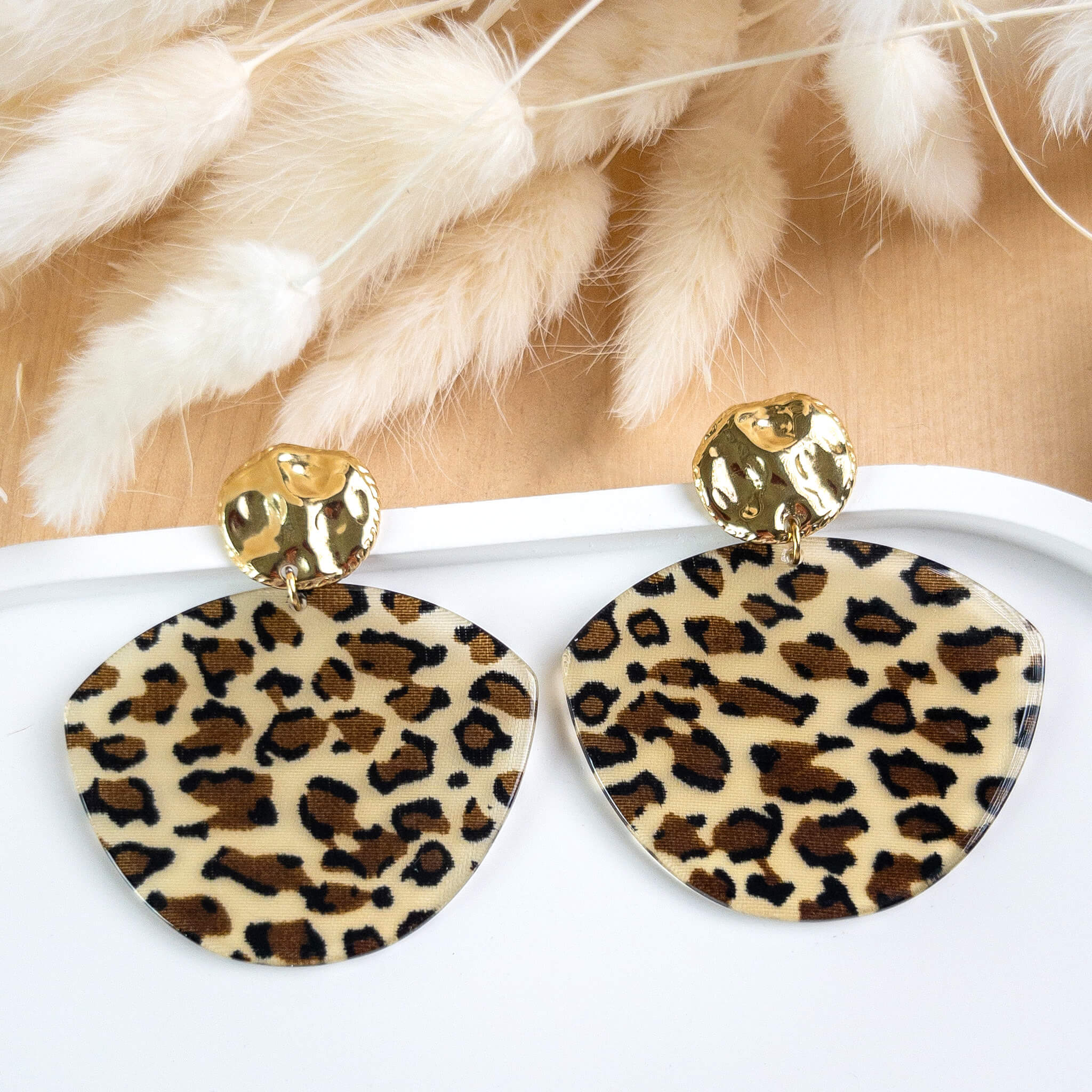 Boucles d'oreilles Carlotta - Léopard