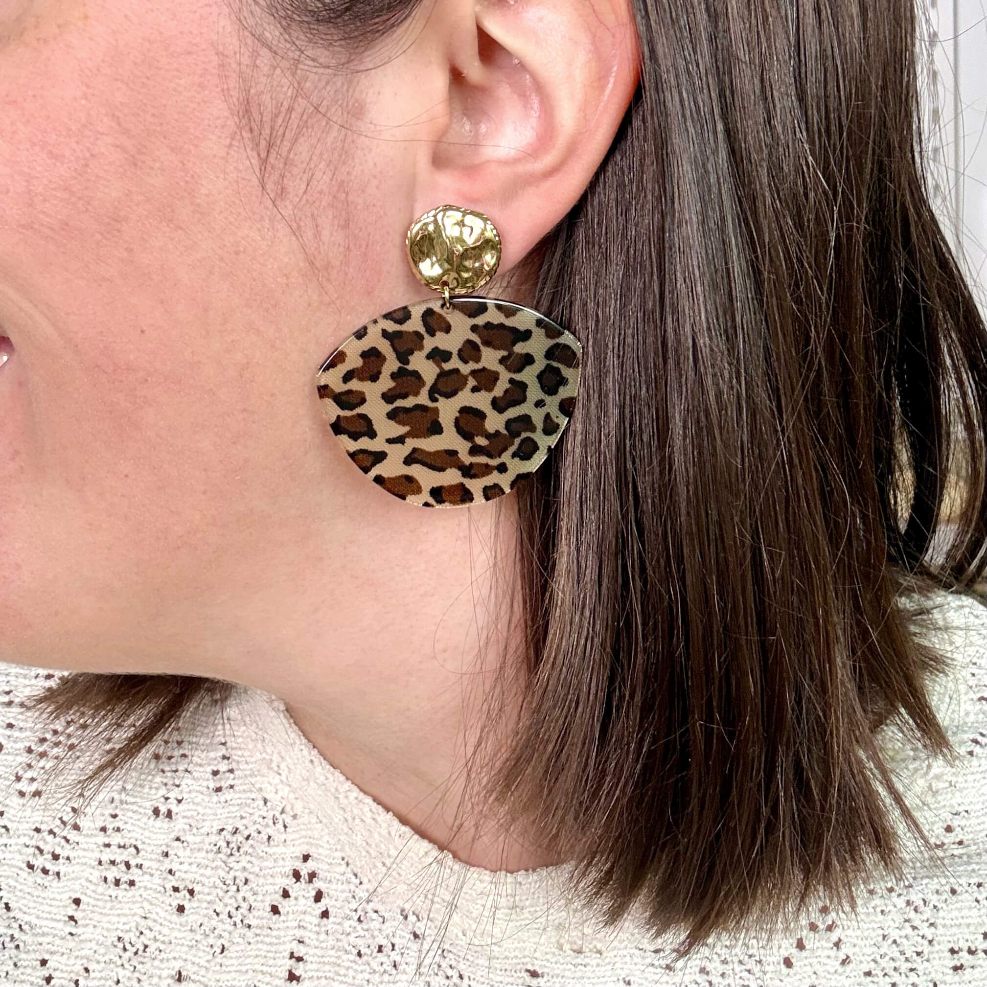 Boucles d'oreilles Carlotta - Léopard