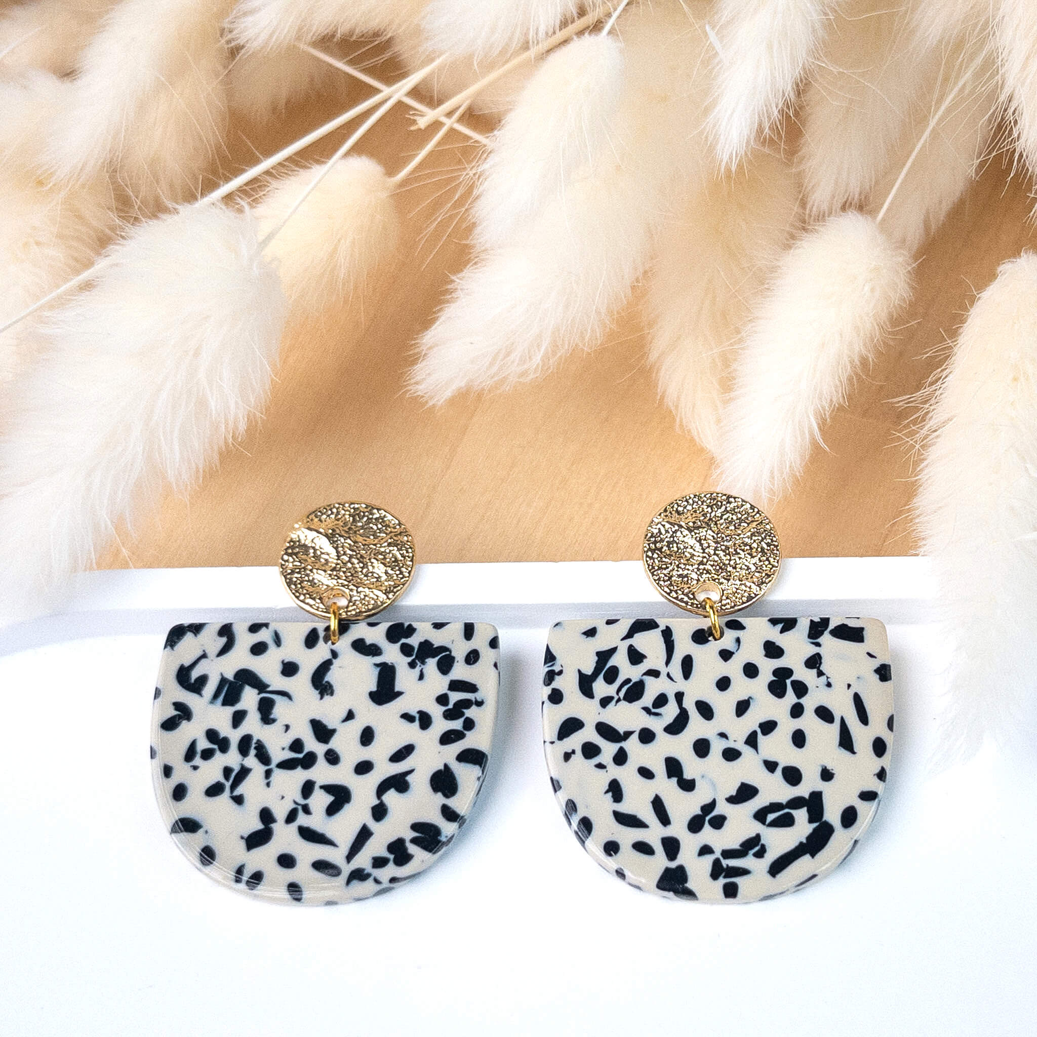 Boucles d'oreilles Carmen - Moucheté noir