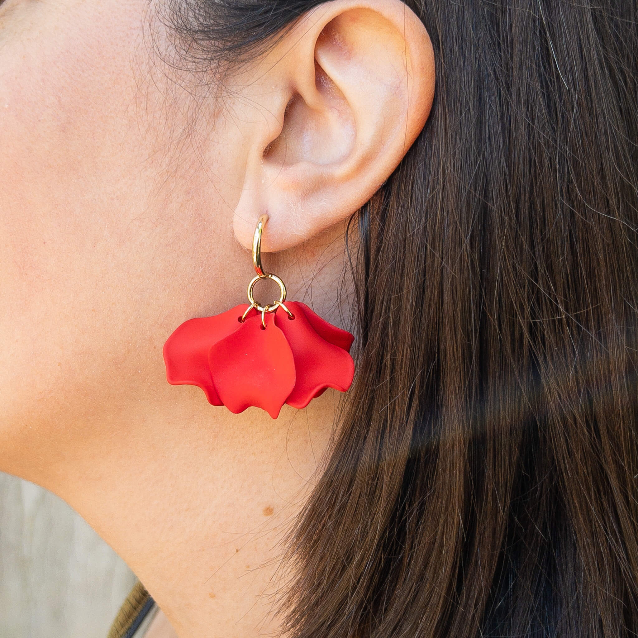 Boucles d'oreilles Elora - Coquelicot
