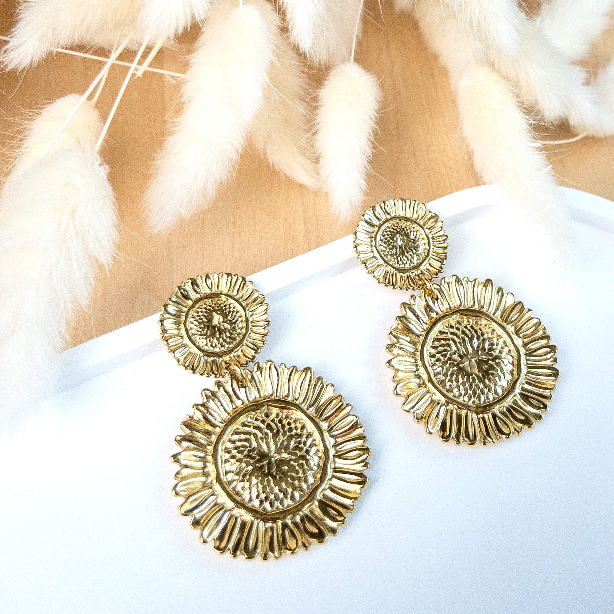 Boucles d'oreilles marguerite - Solange