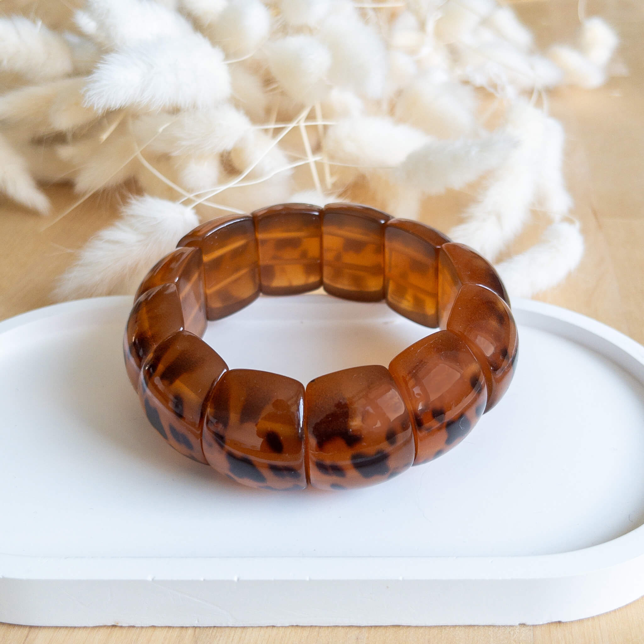 Bracelet élastique Fauve