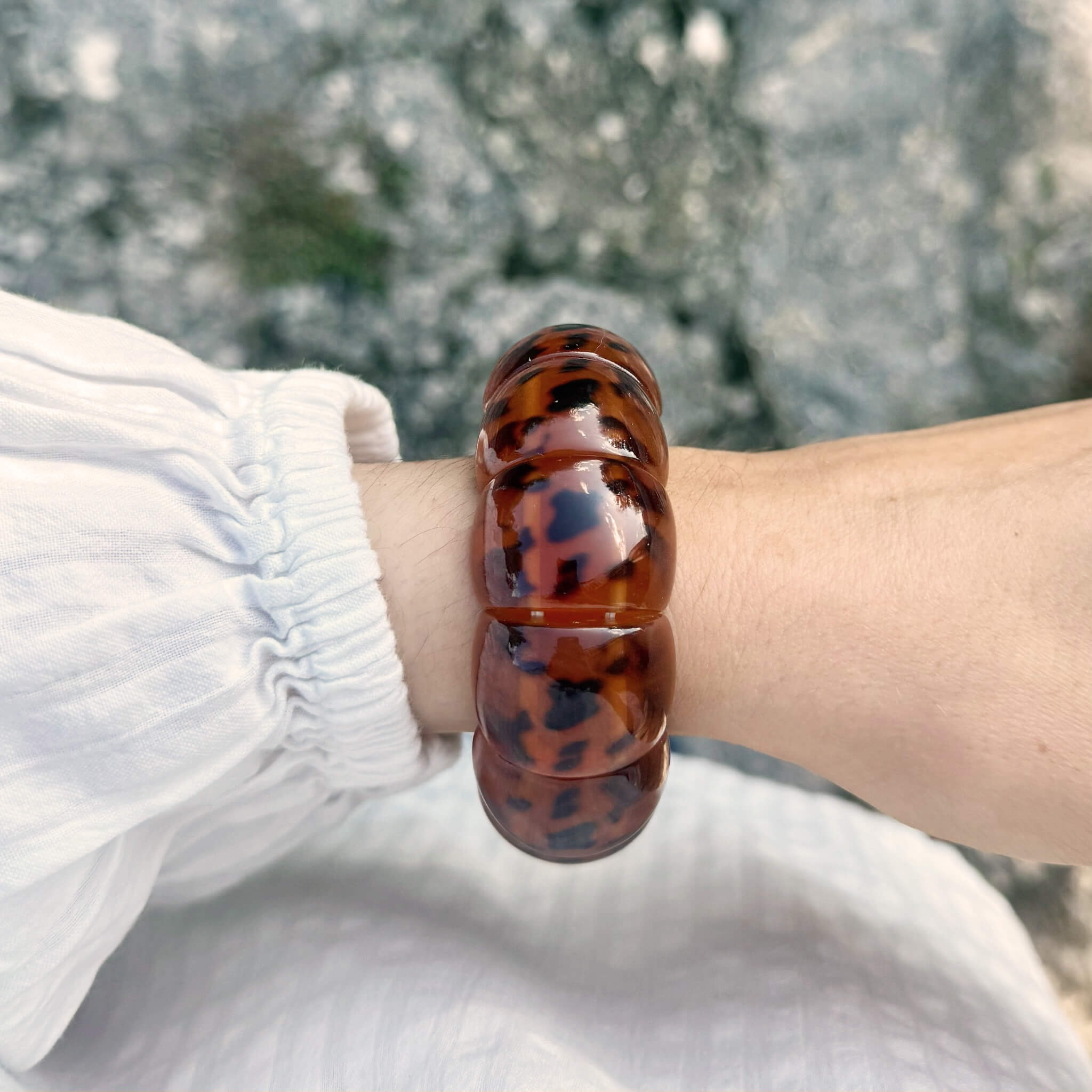 Bracelet élastique Fauve