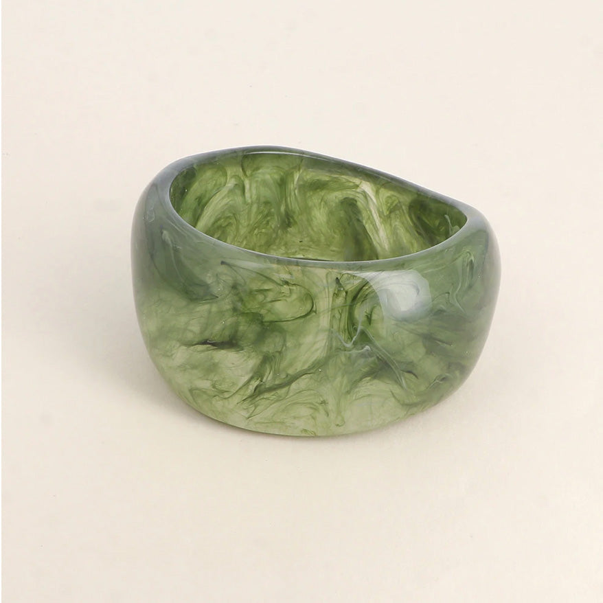 Manchette épaisse asymétrique Sépia - Vert