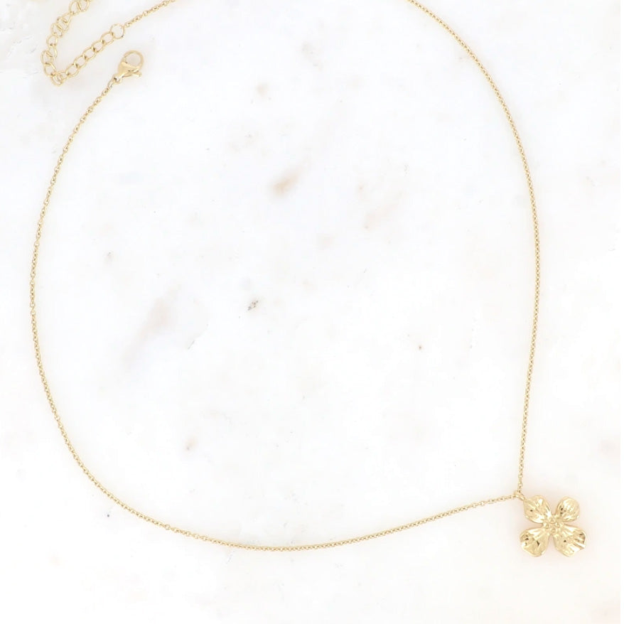 Collier fleur texturée Boris