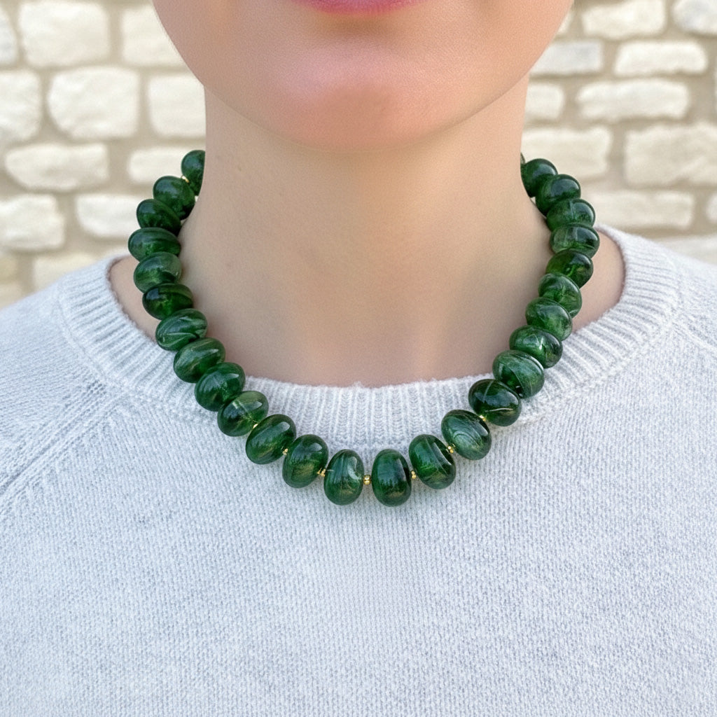 Collier coeur amovible Love - Vert