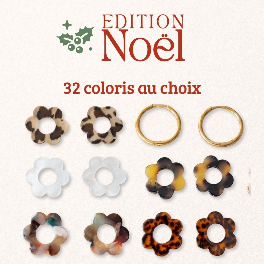🎁 Pack Alba – Édition Noël (Créoles + 4 breloques + 1 offerte au choix)