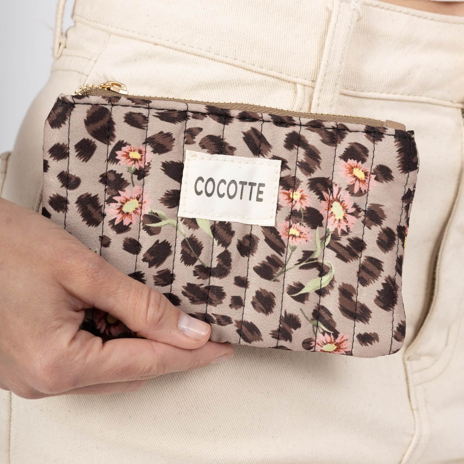 Pochette à bijoux Imprimé Léopard "Cocotte" - Taupe