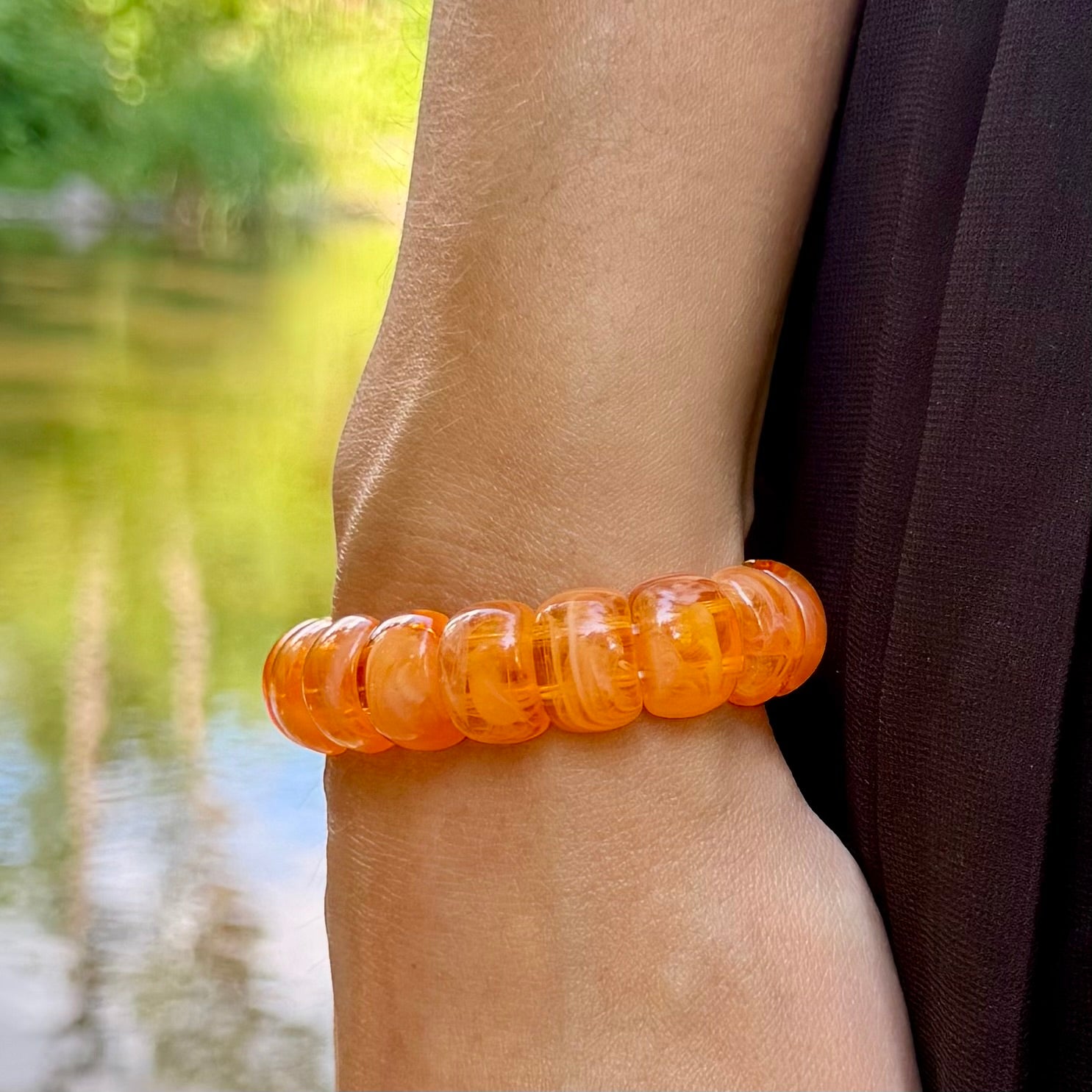 Bracelet élastique Mini-Fauve - Orange