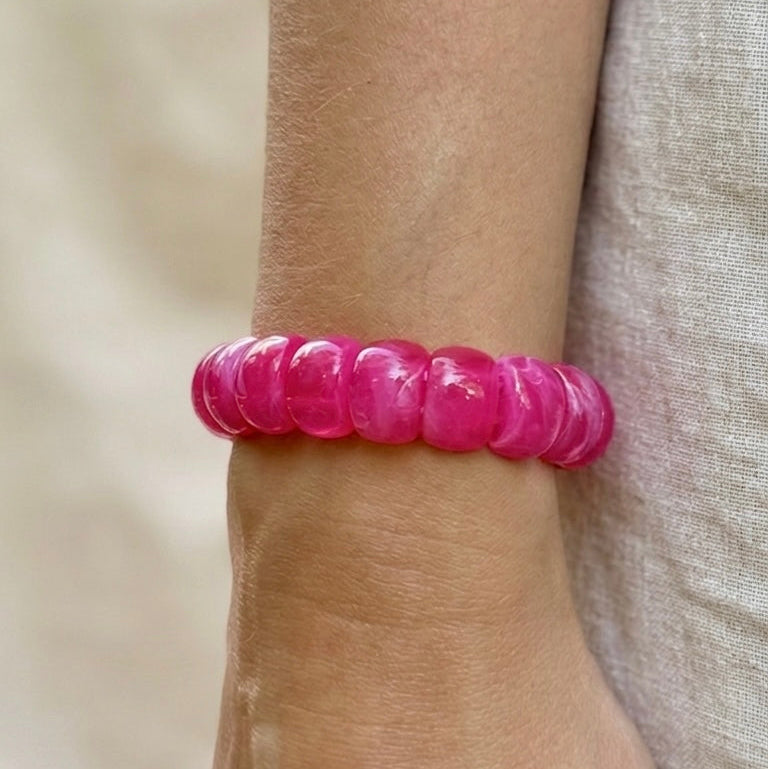 Bracelet élastique Mini-Fauve - Fuchsia