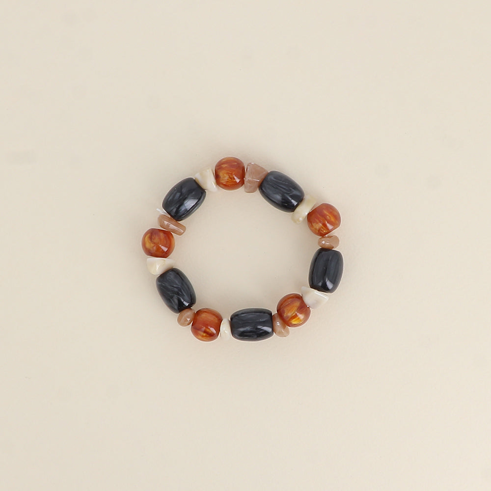 Bracelet élastique en résine Elio - Noir