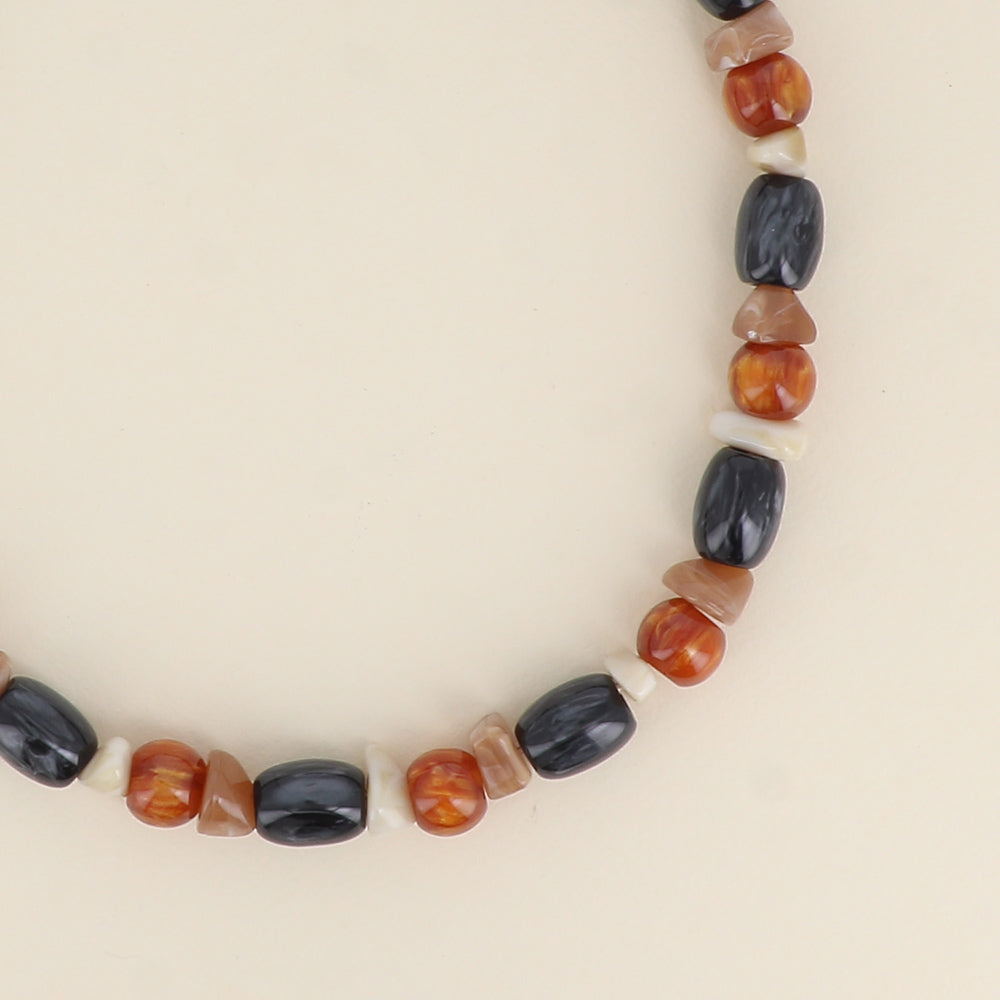 Collier en résine Elio - Noir