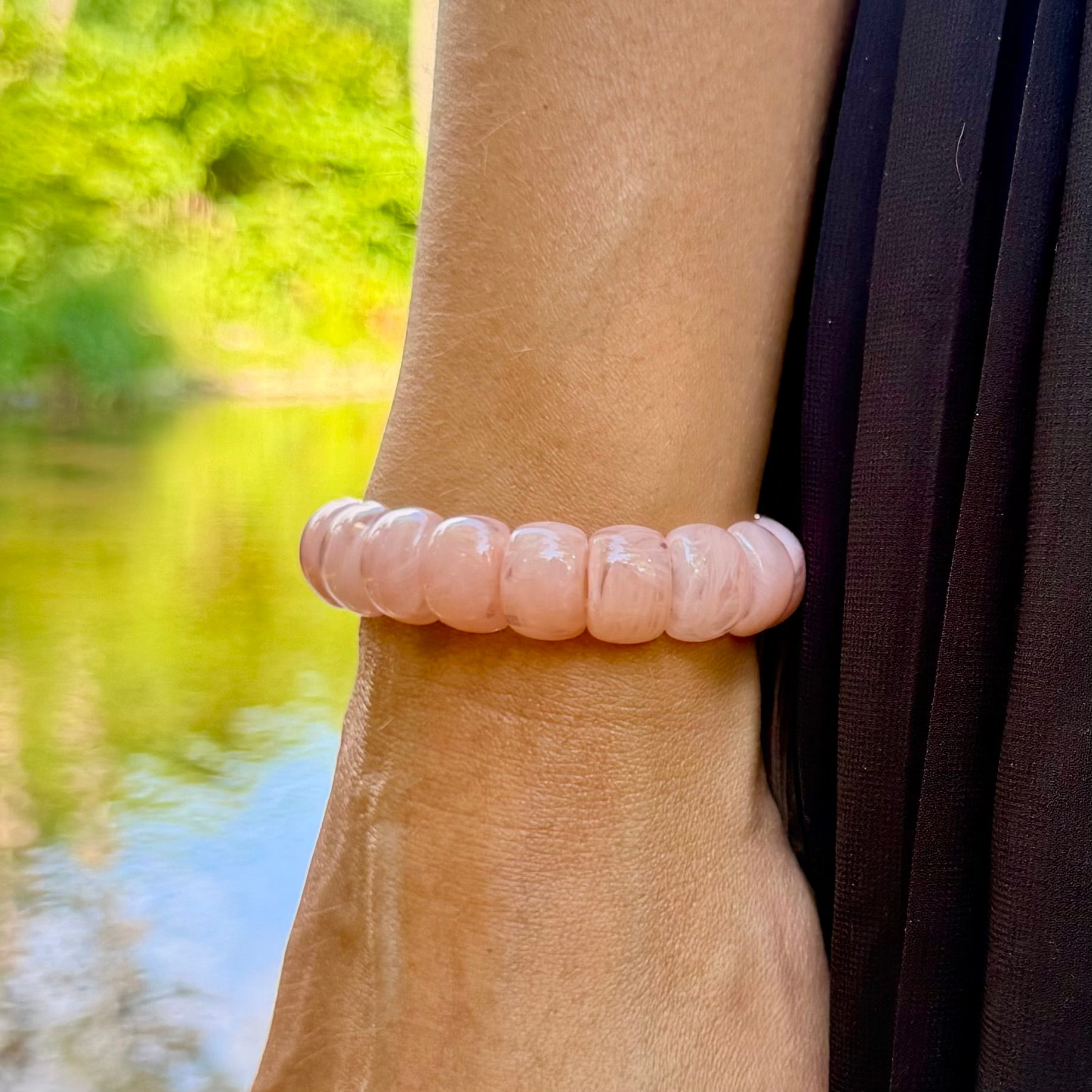Bracelet élastique Mini-Fauve - Rose