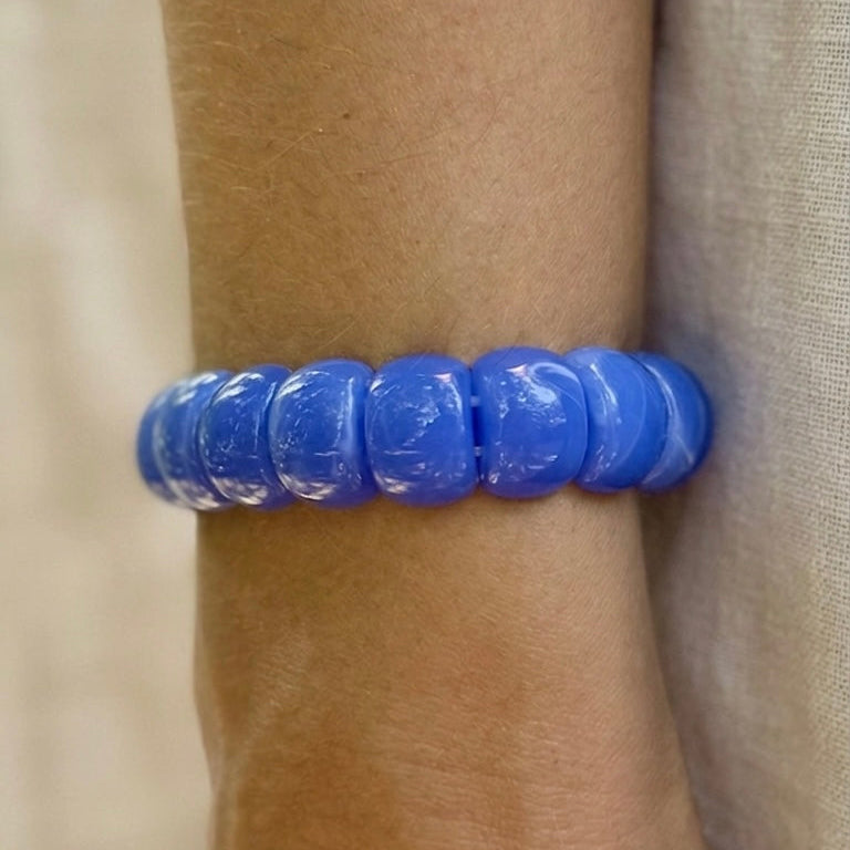 Bracelet élastique Mini-Fauve - Bleu