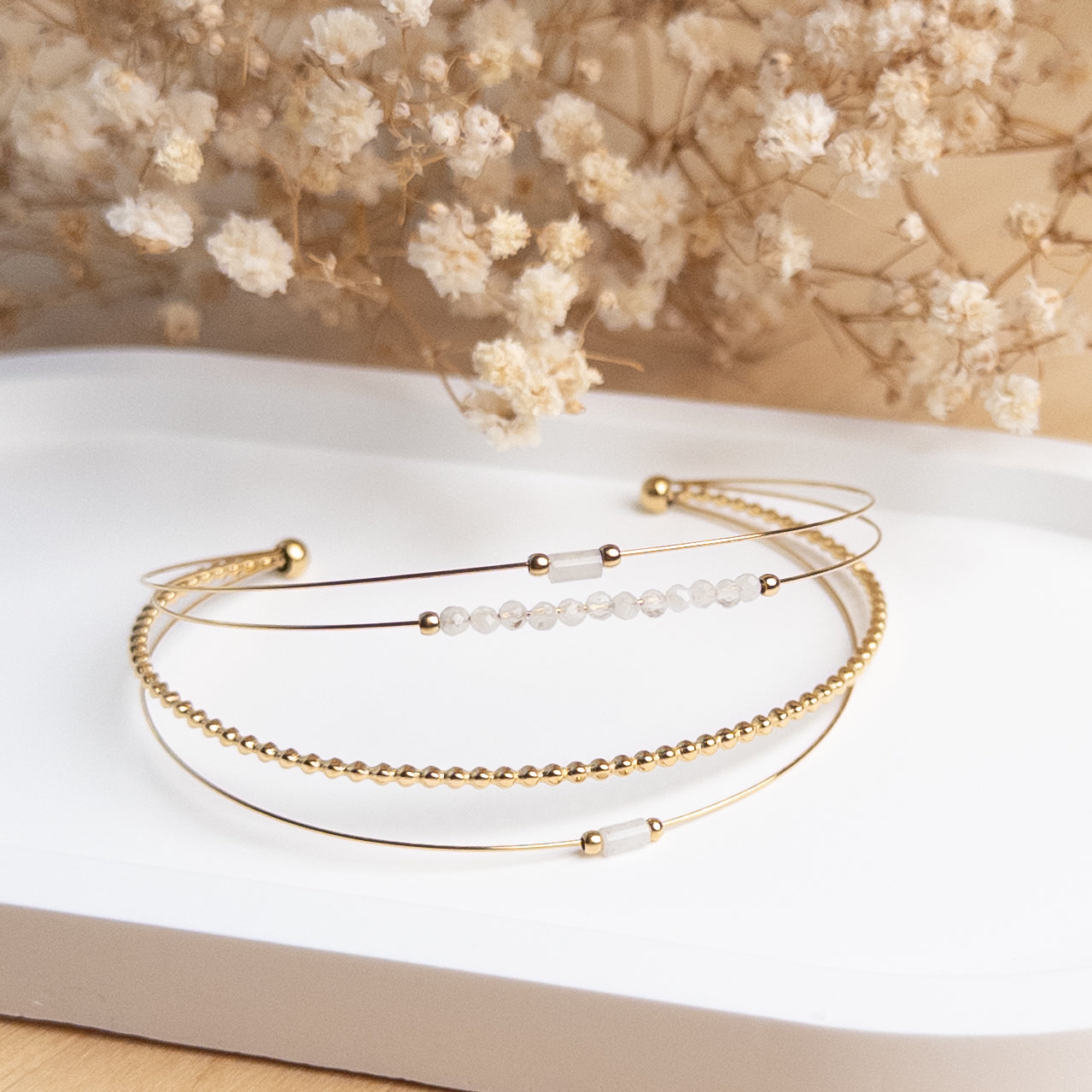 Bracelet jonc multirangs Gabriel
