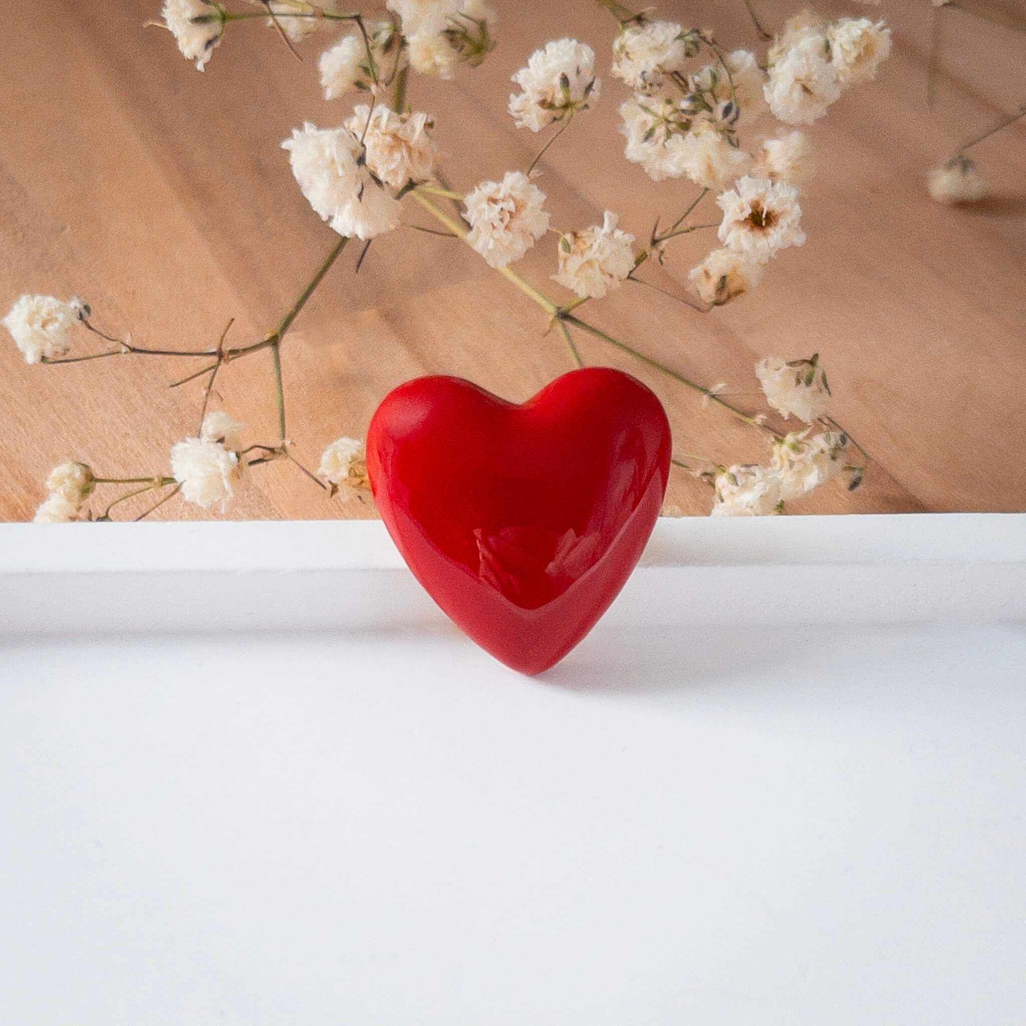Bague coeur Valentine - Rouge