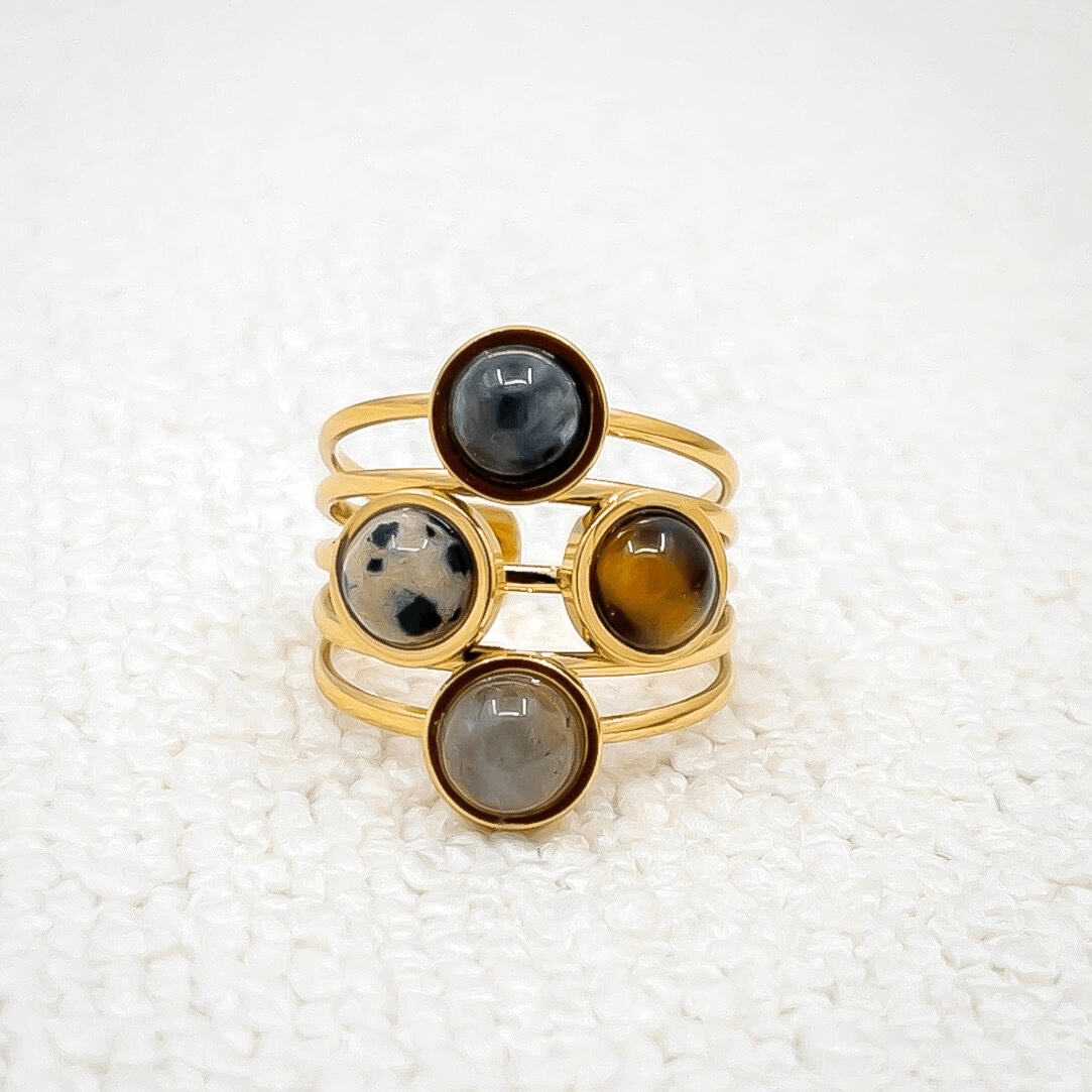 Bague réglable en pierres naturelles Diane