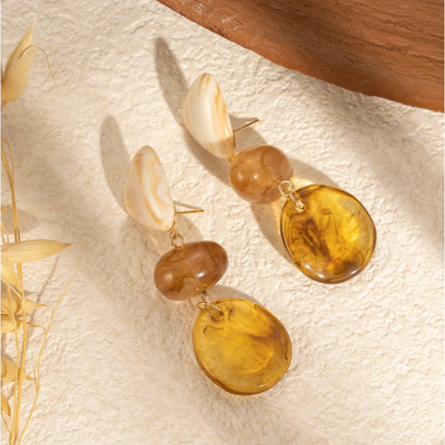 Boucles d'oreilles en résine Alix