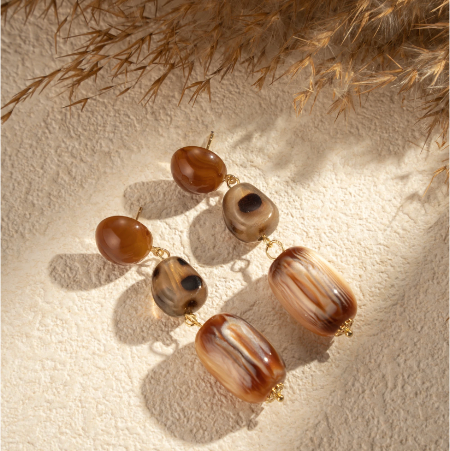 Boucles d'oreilles en résine Colette