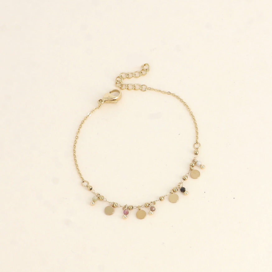 Bracelet breloques et perles en pierres naturelles Lison