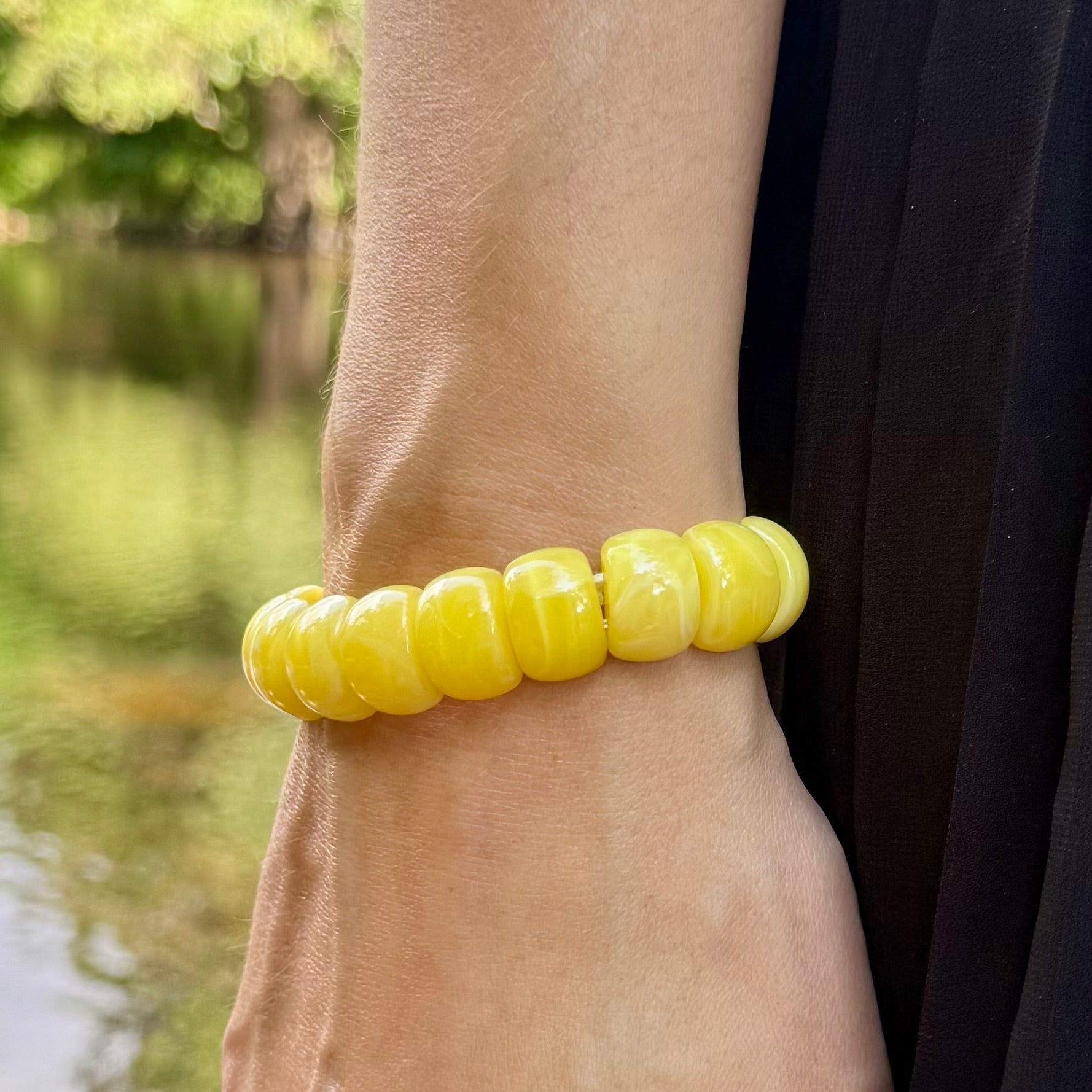Bracelet élastique Mini-Fauve - Jaune