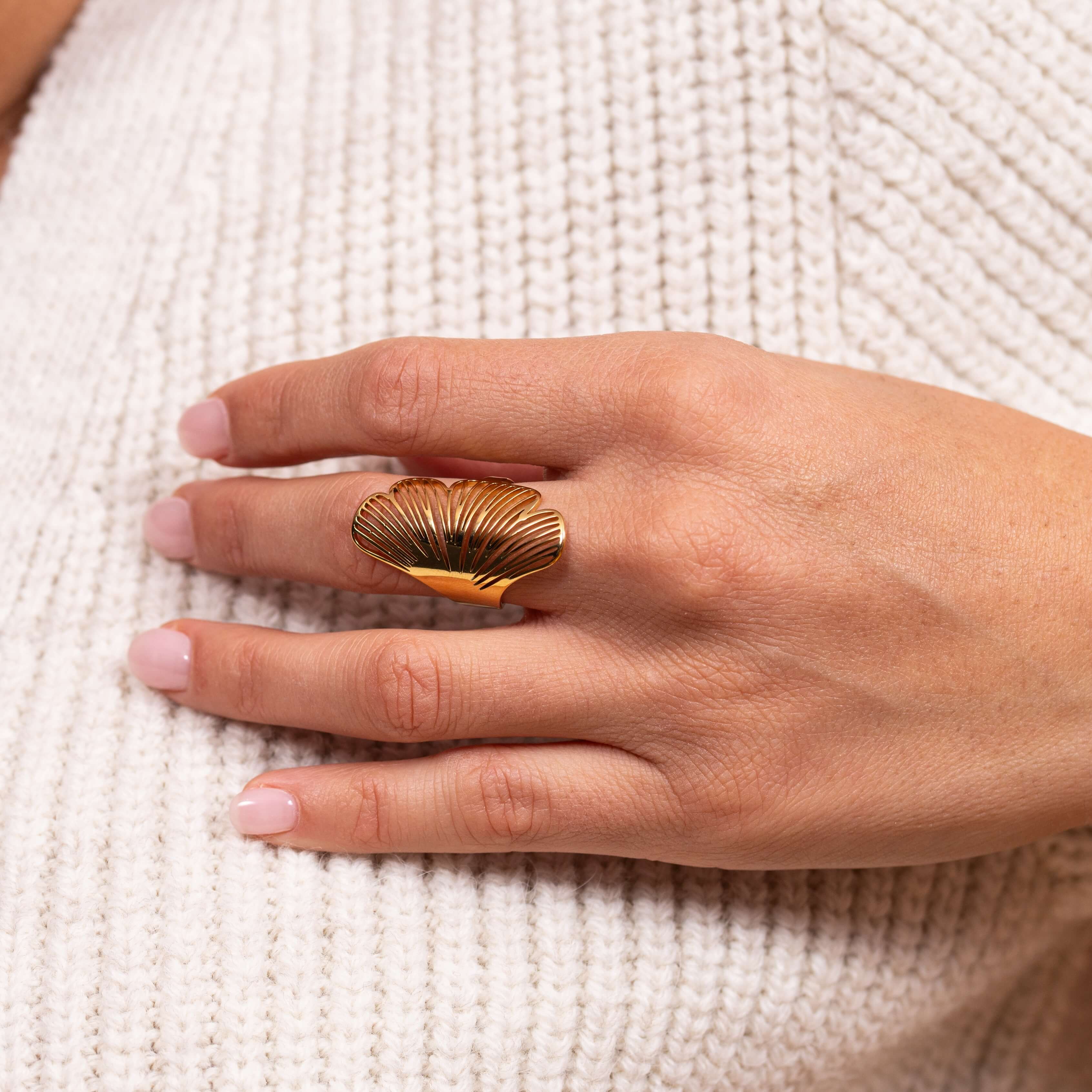 Bague ginkgo Apolline