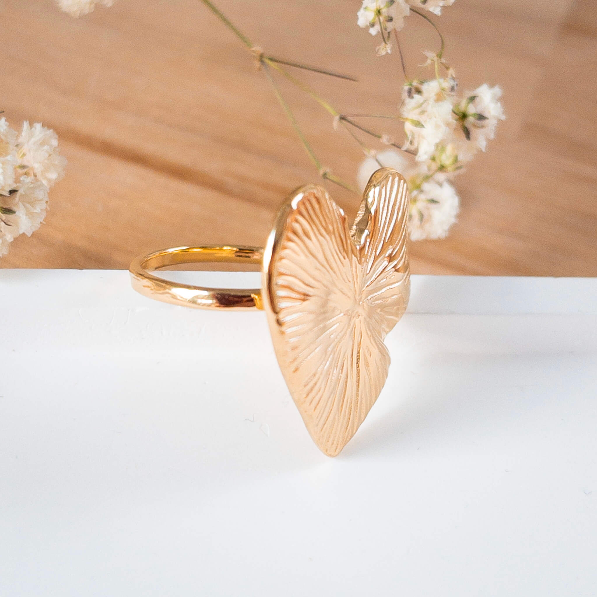 Bague cœur avec lignes Joséphine