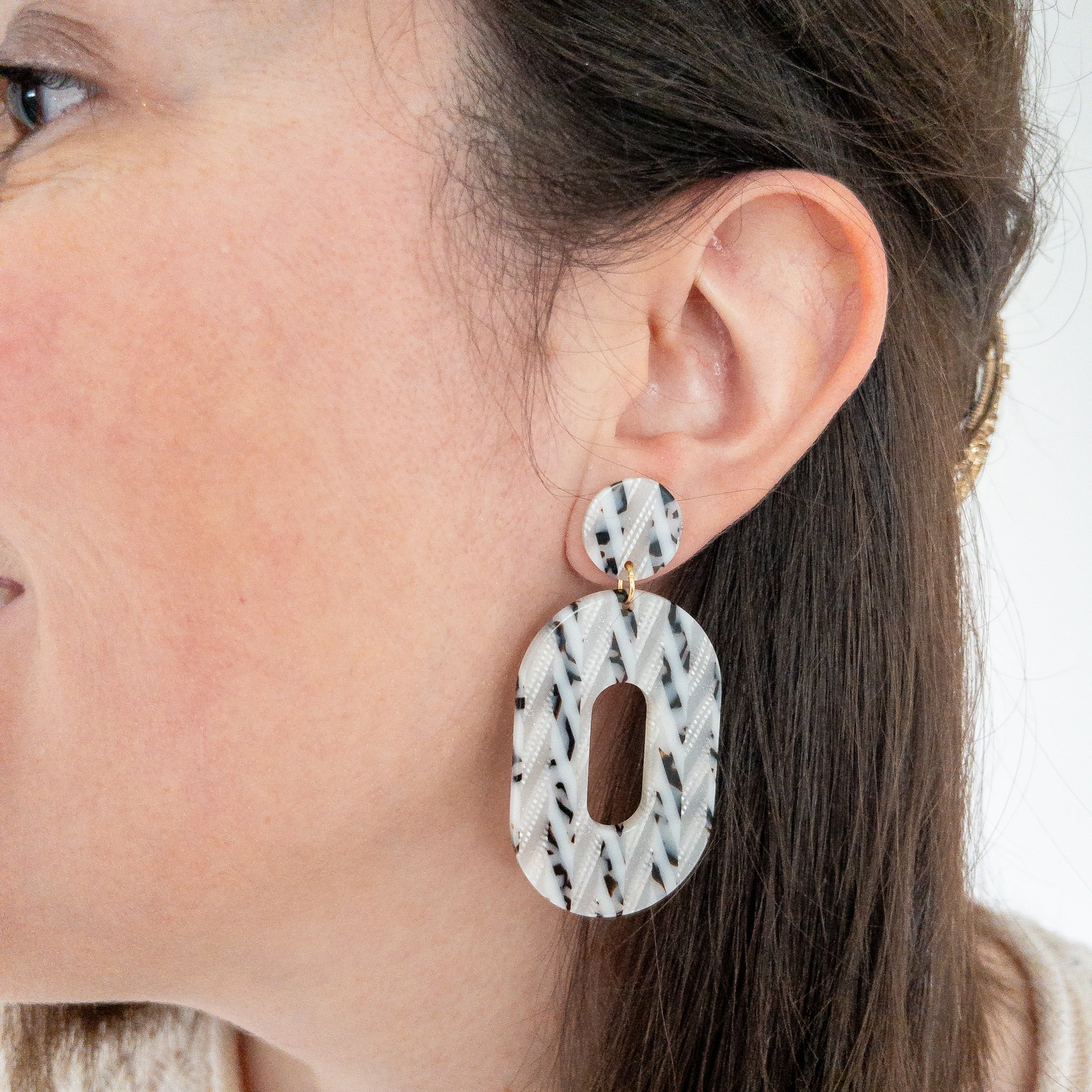 Boucles d'oreilles Adélaïde en acétate de cellulose - Numette