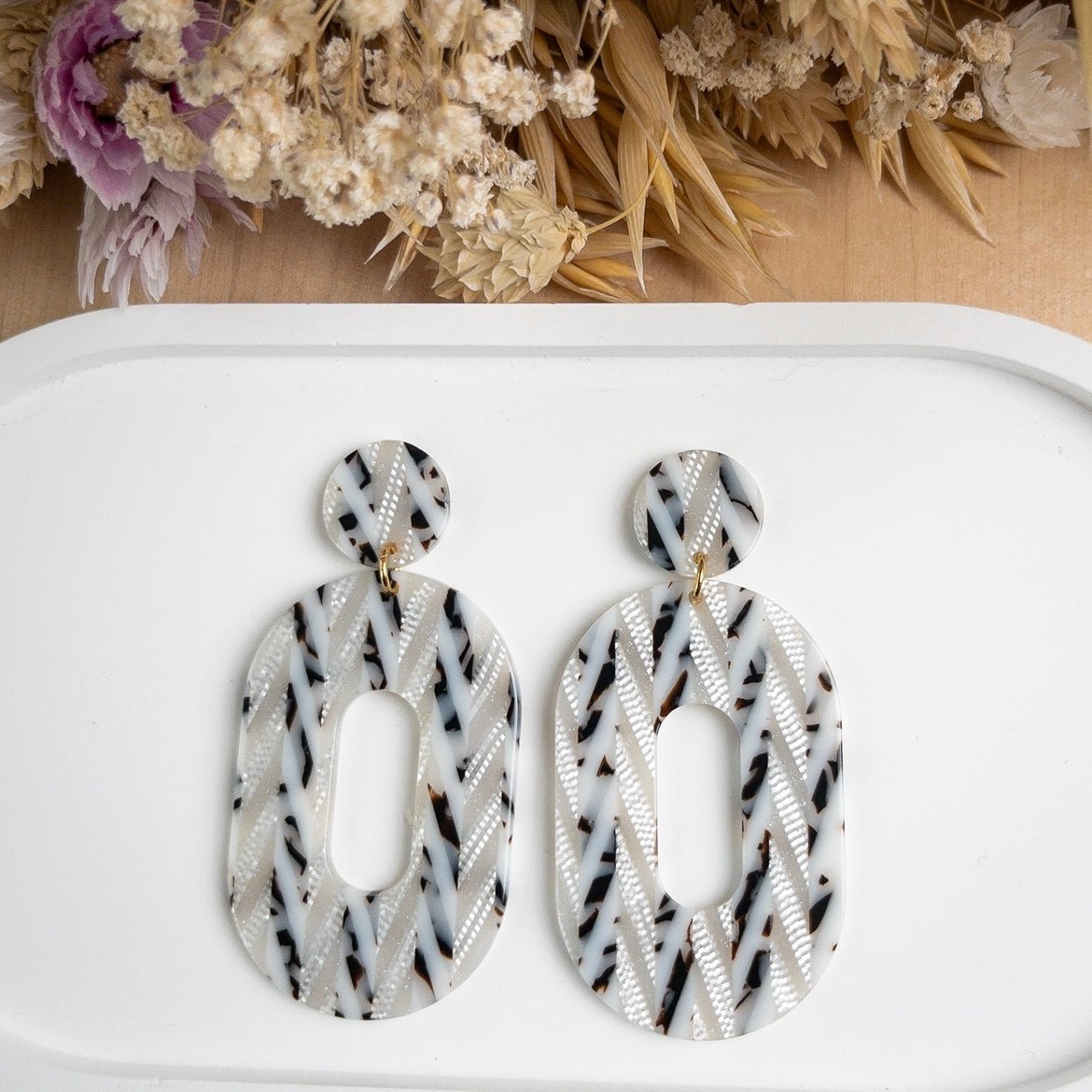 Boucles d'oreilles Adélaïde en acétate de cellulose - Numette