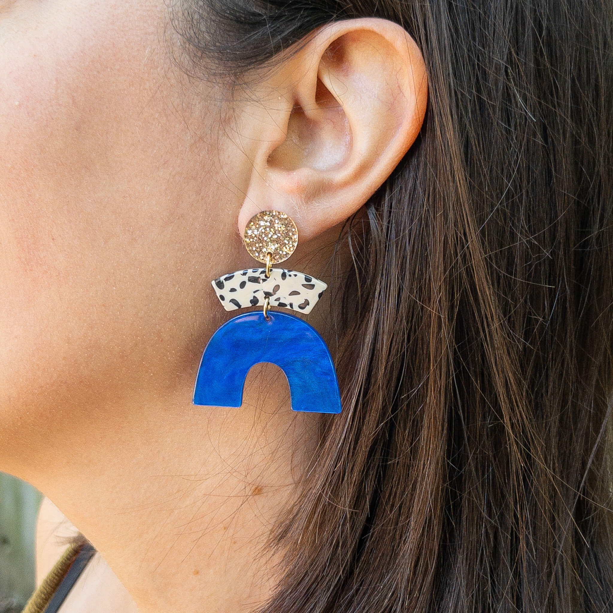 Boucles d'oreilles Philippine - Bleu - Numette