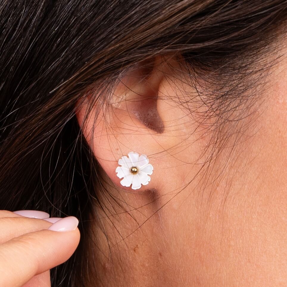 Boucles d'oreilles puces fleurs Annouck