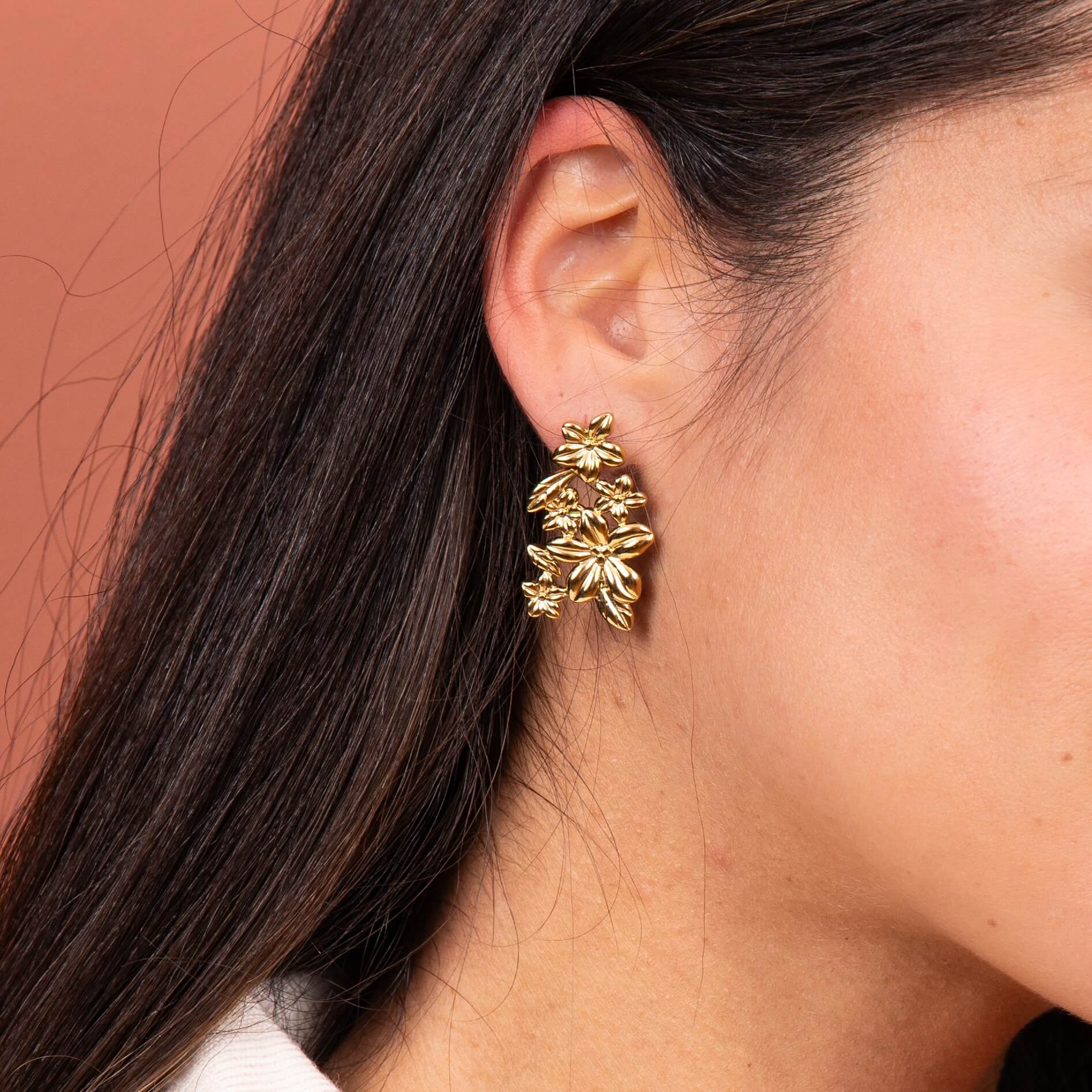 Boucles d'oreilles puces XL fleur Sofia