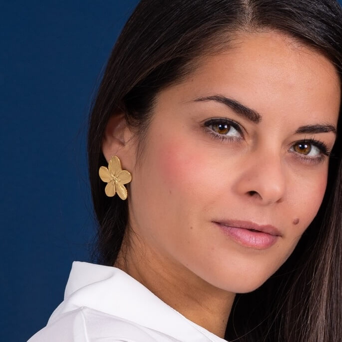 Boucles d'oreilles fleur Marguerite