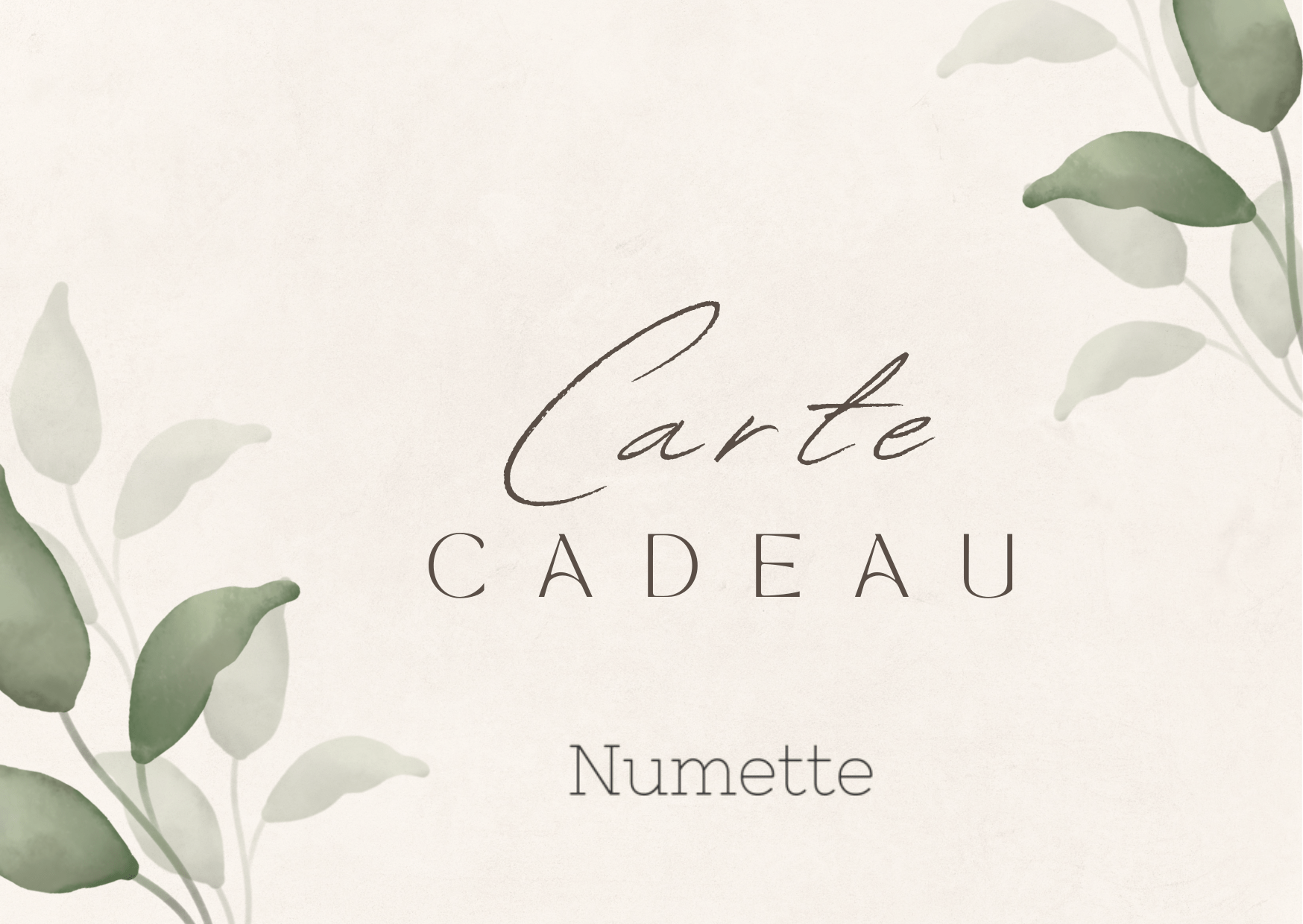 Carte cadeaux - Numette