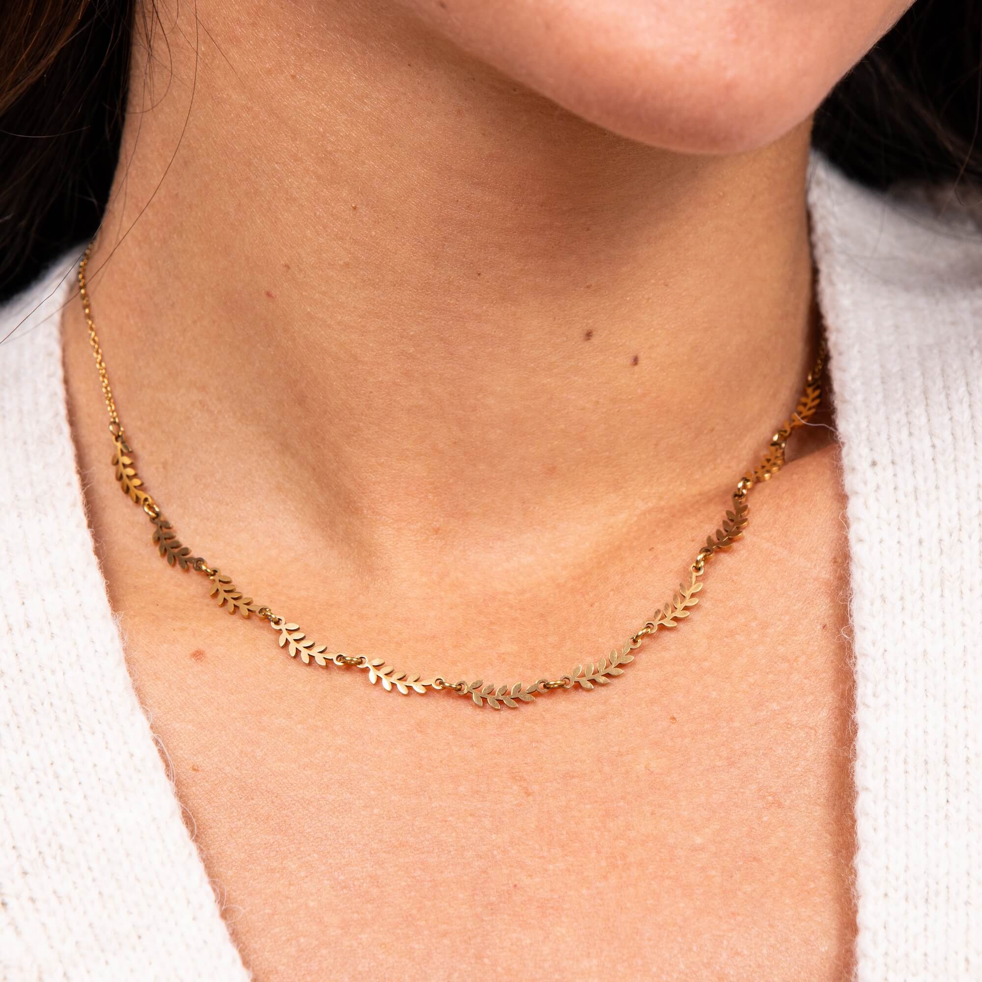 Collier petites feuilles Joseph
